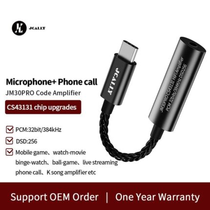 JCALLY JM30PRO Type-C Portable DAC & AMP Microphone + Phone Call